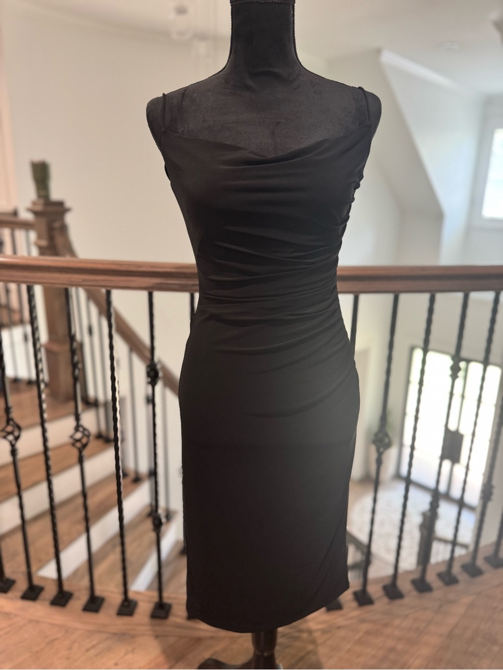 Laundry By Shelli Segal Black Ruched Sheath Dress